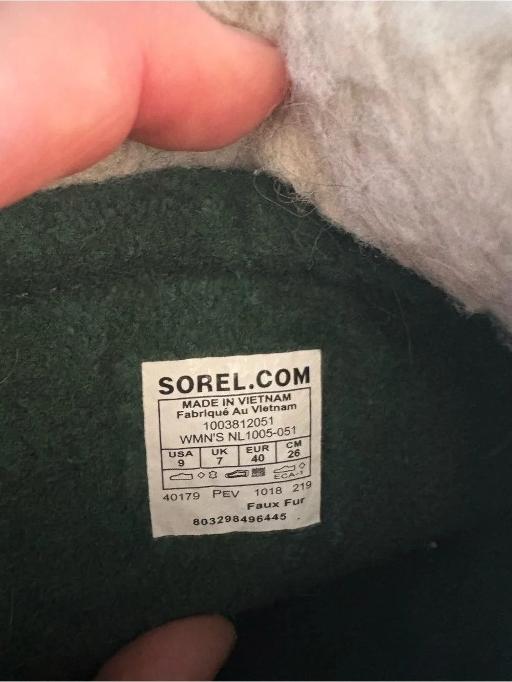 Sorel waterproof rubber